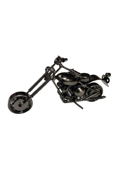 Handcrafted Vintage Metal Motorcycle size - Image 5