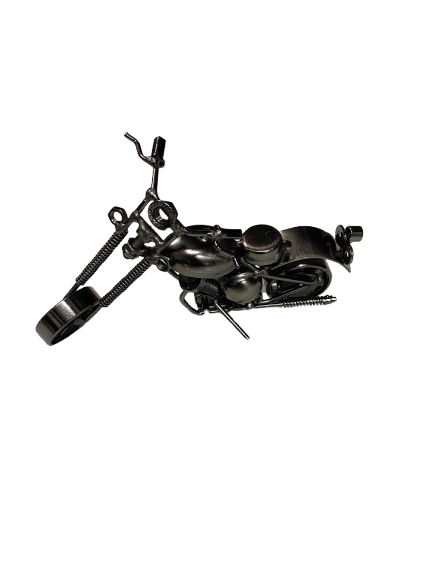 Handcrafted Vintage Metal Motorcycle size - Image 4