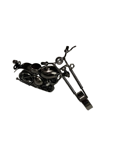 Handcrafted Vintage Metal Motorcycle size - Image 8