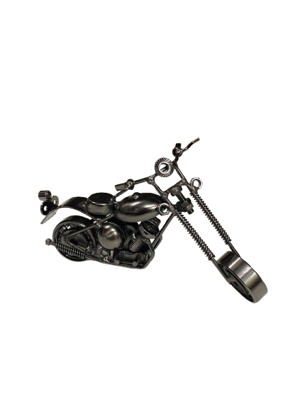 Handcrafted Vintage Metal Motorcycle size - Image 6