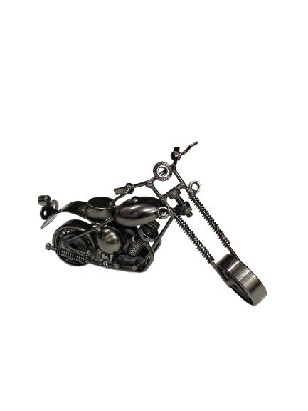 Handcrafted Vintage Metal Motorcycle size - Image 7