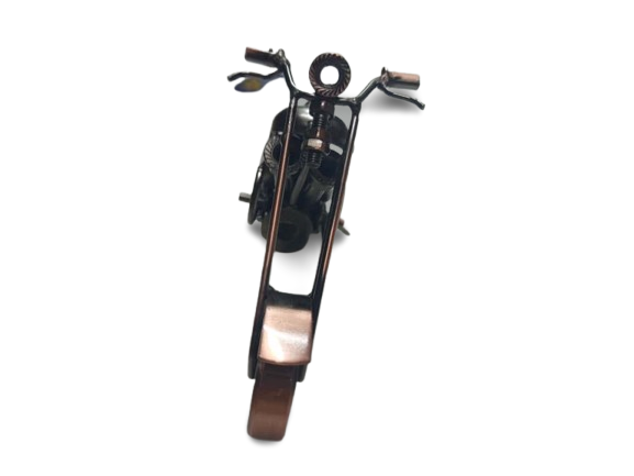 Handcrafted Vintage Metal Motorcycle size - Image 3