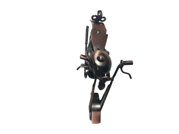 Handcrafted Vintage Metal Motorcycle size - Image 4
