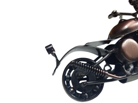Handcrafted Vintage Metal Motorcycle size - Image 7