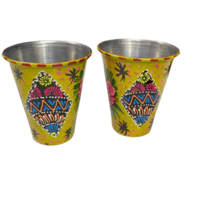 Truck Art Glass/Hand painted Glass (2 Piece Set)