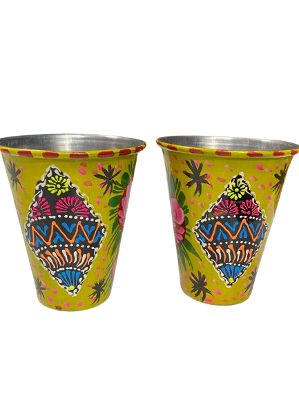 Truck Art Glass/Hand painted Glass (2 Piece Set) - Image 4