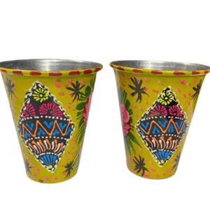 Truck Art Glass/Hand painted Glass (2 Piece Set)