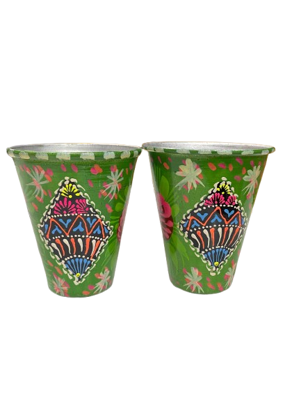 Truck Art Glass/Hand painted Glass (2 Piece Set) - Image 3