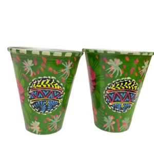 Truck Art Glass/Hand painted Glass (2 Piece Set)