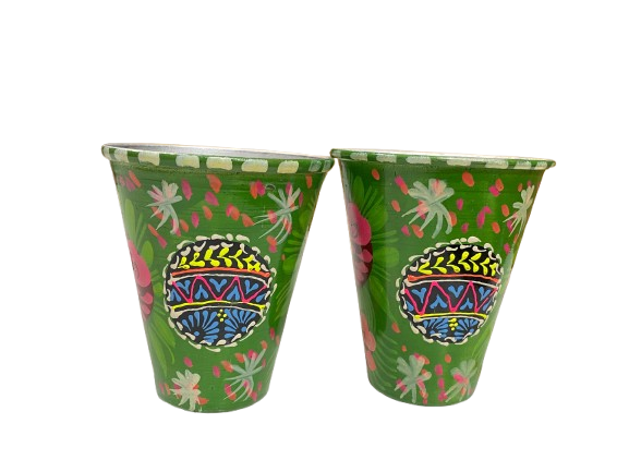 Truck Art Glass/Hand painted Glass (2 Piece Set) - Image 2