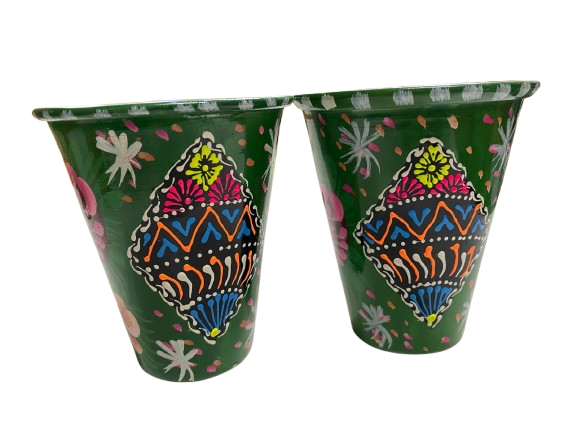 Truck Art Glass/Hand painted Glass (2 Piece Set) - Image 4