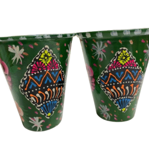 Truck Art Glass/Hand painted Glass (2 Piece Set)