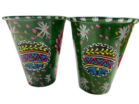 Truck Art Glass/Hand painted Glass (2 Piece Set) - Image 5