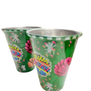 Truck Art Glass/Hand painted Glass (2 Piece Set)