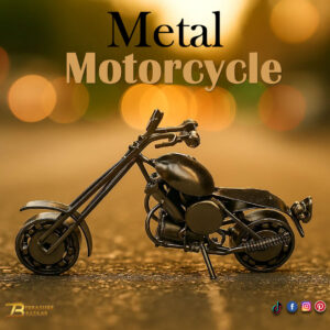 Handcrafted Vintage Metal Motorcycle size