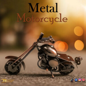 Handcrafted Vintage Metal Motorcycle size