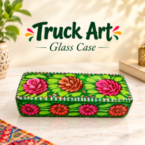Truck Art Glass Case Size: (L:16cm x W-6cm x H-3.5 cm)