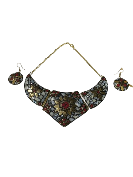 Afghani Necklace With Artificial Stone - Image 4