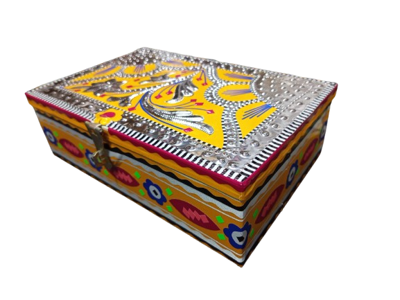 chamakpatti Box(24.5 by 16):Real Truck Art Design for Storage and Decoration - Image 4