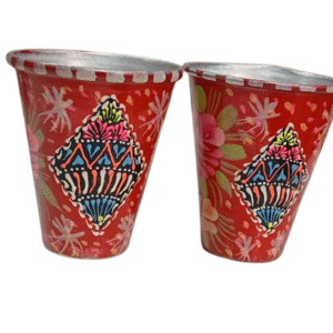 Truck Art Glass/Hand painted Glass (2 Piece Set)