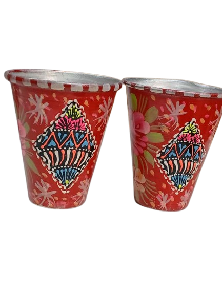 Truck Art Glass/Hand painted Glass (2 Piece Set) - Image 2