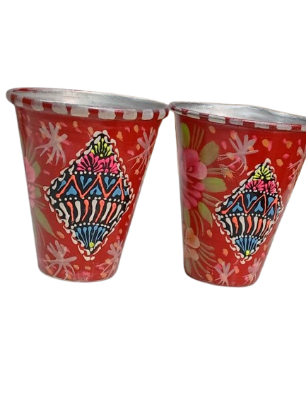 Truck Art Glass/Hand painted Glass (2 Piece Set) - Image 3