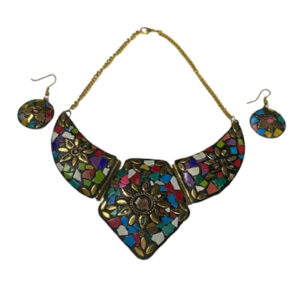 Afghani Necklace With Artificial Stone