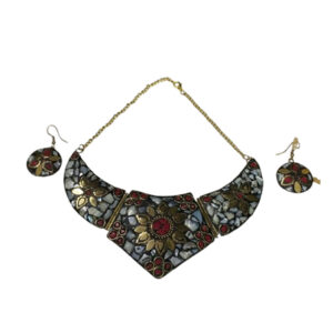 Afghani Necklace With Artificial Stone