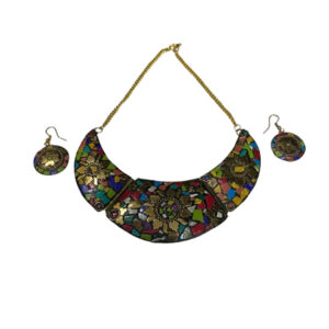 Afghani Necklace With Artificial Stone