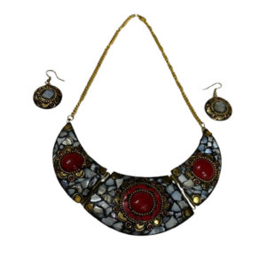Afghani Necklace With Artificial Stone