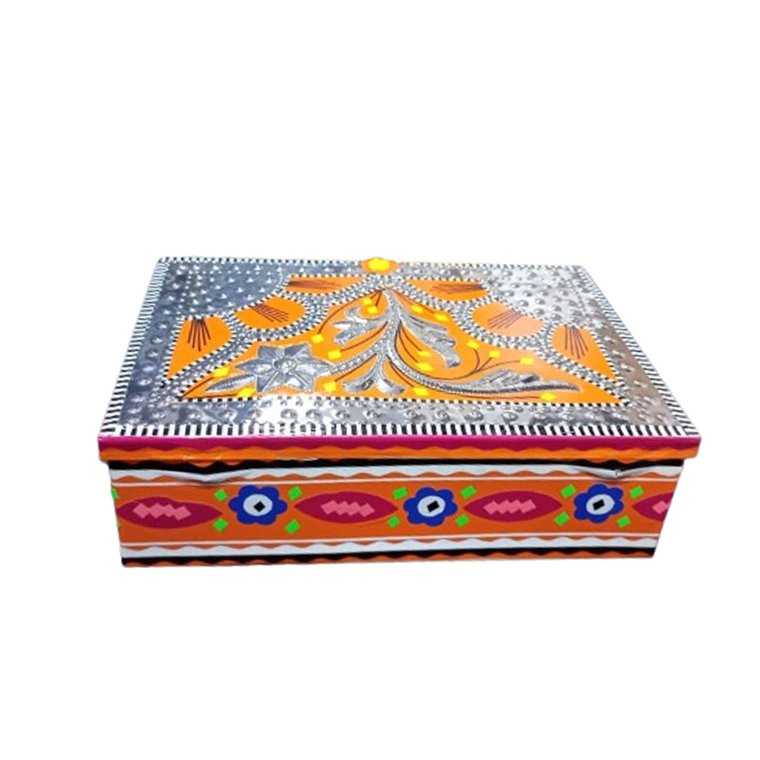 chamakpatti Box(24.5 by 16):Real Truck Art Design for Storage and Decoration