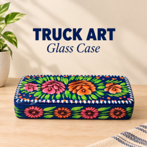Truck Art Glass Case Size: (L:16cm x W-6cm x H-3.5 cm)