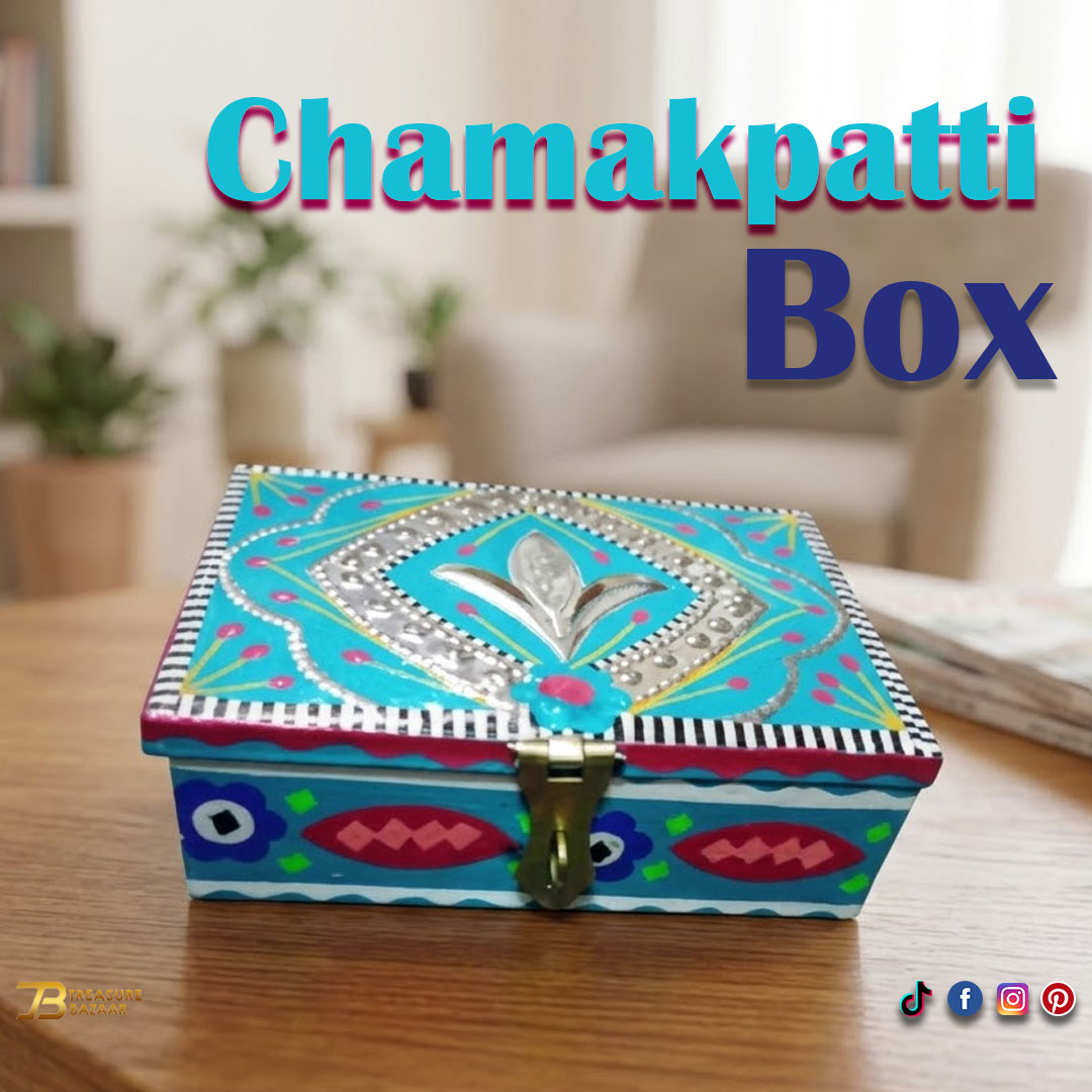 chamakpatti Box(16 by 11):Real Truck Art Design for Storage and Decoration