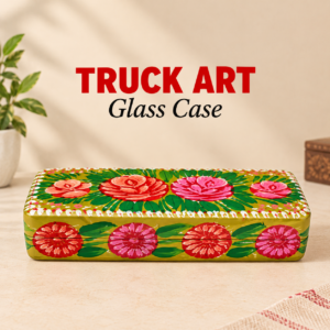 Truck Art Glass Case Size: (L:16cm x W-6cm x H-3.5 cm)