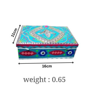 Chamakpatti Handmade Decorative Storage Box (16 x 11), Chamakpatti Gift Box Traditional Design , Handcrafted Decorative Box for Home Organization