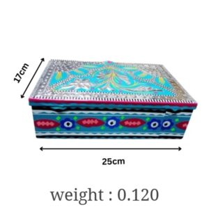 Vibrant Chamakpatti Box for Home Decoration (25 x 17) , Traditional Decorative Storage Box , Chamakpatti Organizer Box