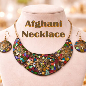 Afghani Necklace With Artificial Stone