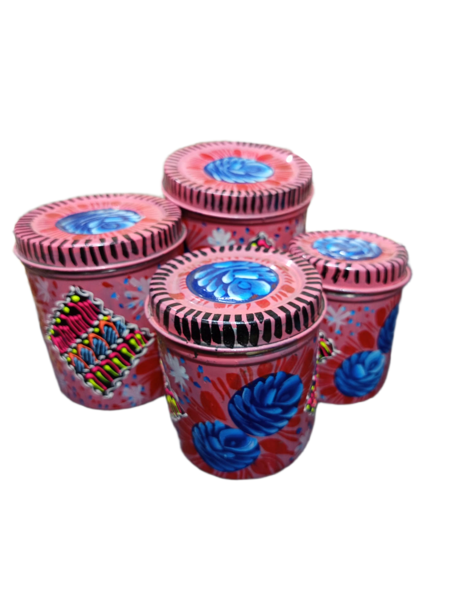 Truck Art Masala Box Set Vibrant Handmade Spice Storage - Image 3