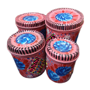 Truck Art Masala Box Set Vibrant Handmade Spice Storage