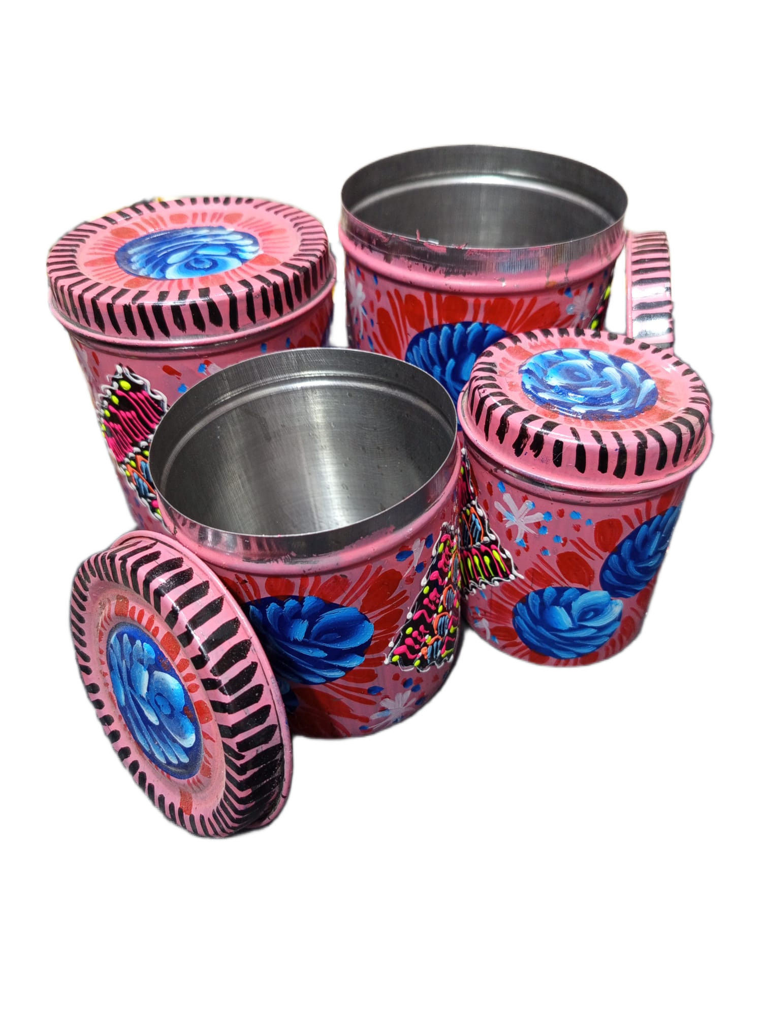 Truck Art Masala Box Set Vibrant Handmade Spice Storage - Image 7