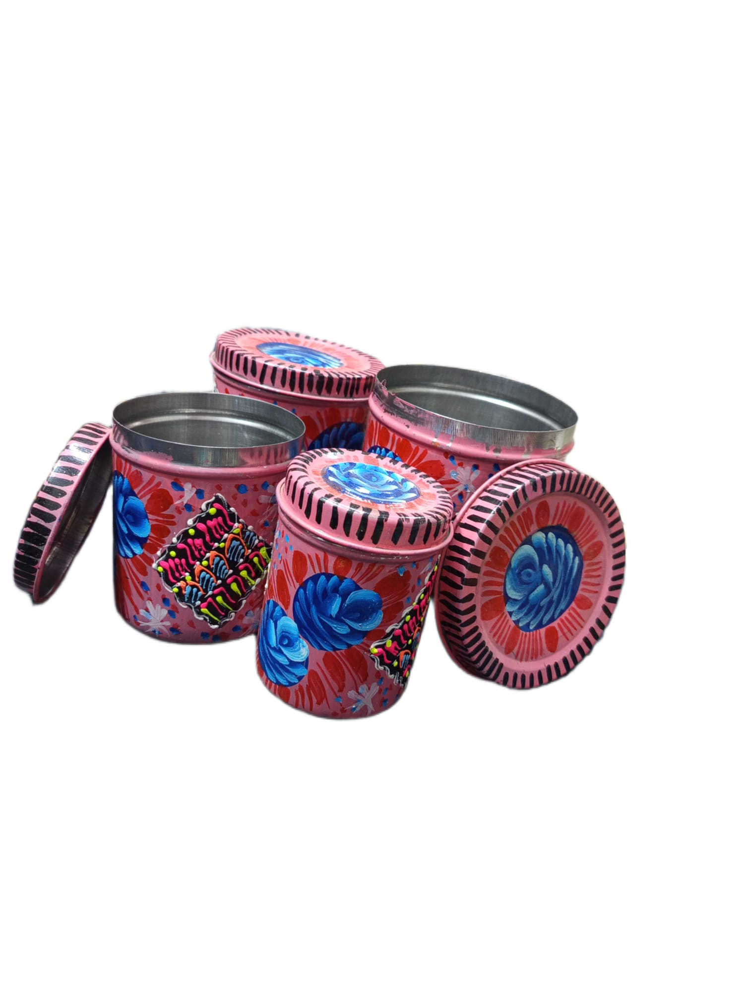 Truck Art Masala Box Set Vibrant Handmade Spice Storage - Image 8