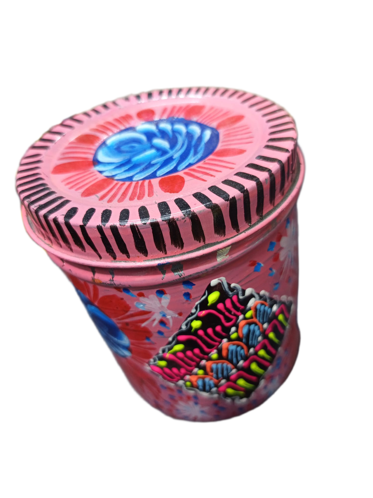 Truck Art Masala Box Traditional Pakistani Spice Storage (H-3.5 Inch) - Image 3