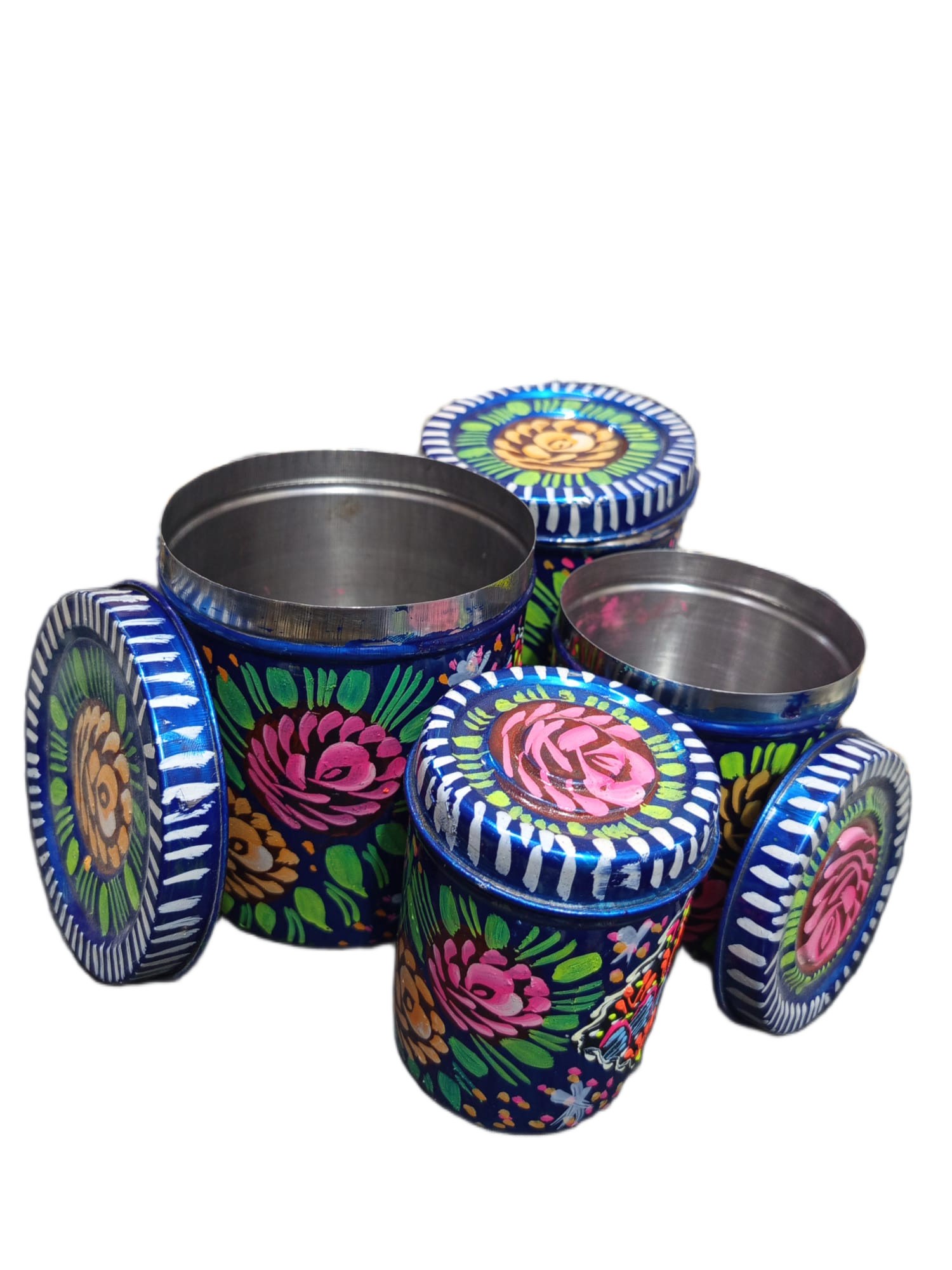 Truck Art Masala Box Set Vibrant Handmade Spice Storage - Image 7