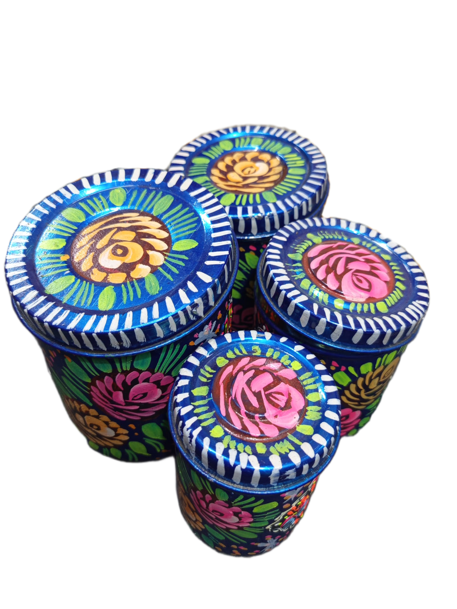 Truck Art Masala Box Set Vibrant Handmade Spice Storage - Image 3