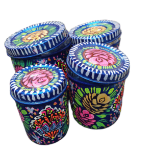 Truck Art Masala Box Set Vibrant Handmade Spice Storage