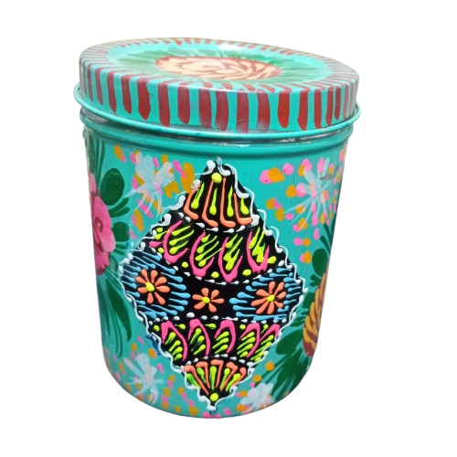Truck Art Masala Box Traditional Pakistani Spice Storage (H-3.5 Inch)