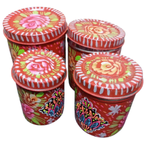 Truck Art Masala Box Set Vibrant Handmade Spice Storage