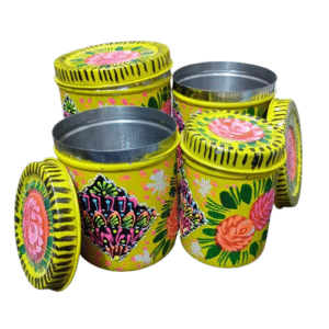 Truck Art Masala Box Set Vibrant Handmade Spice Storage