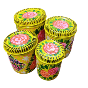 Truck Art Masala Box Set Vibrant Handmade Spice Storage