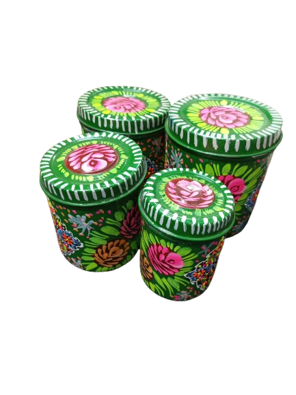 Truck Art Masala Box Set Vibrant Handmade Spice Storage - Image 3